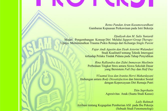 Judul Artikel Jurnal Psikologi Proyeksi Volume 6 Nomor 1 April 2011